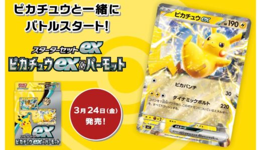 【ポケカ】スターターセットex「ピカチュウex &パーモット」【封入カード】